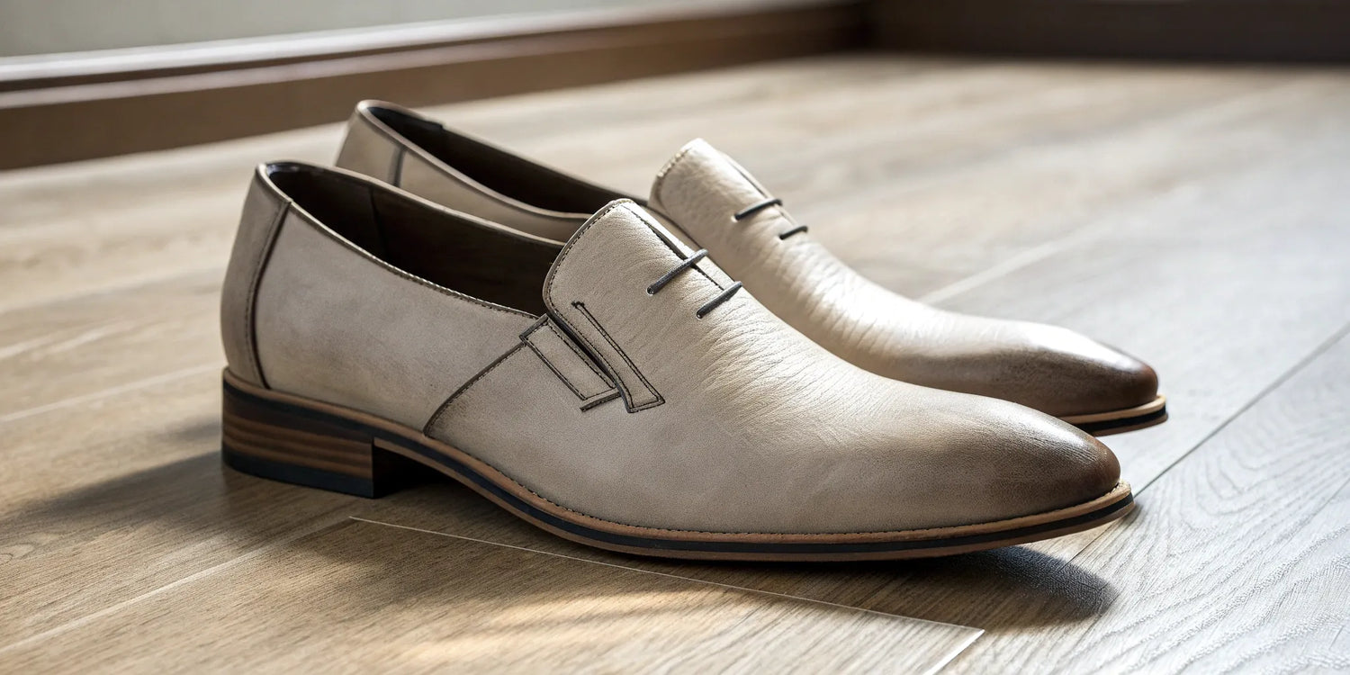 Stylish men's elevator dress shoes add discreet height.