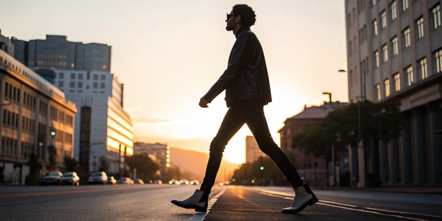 Stylish height increasing boots for men.