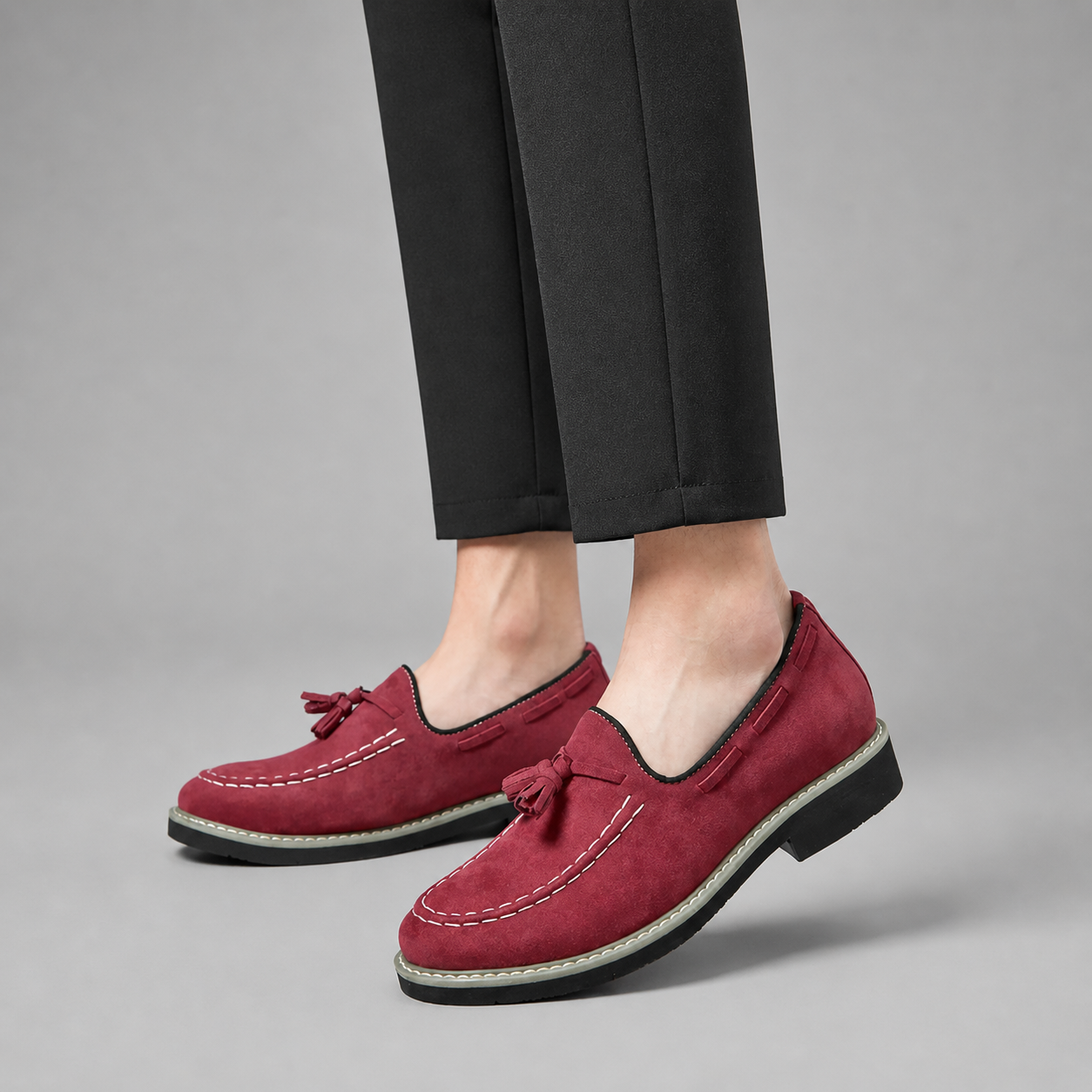 Hudson Tassel Loafers – 7cm (2.7") - Prime Lifts