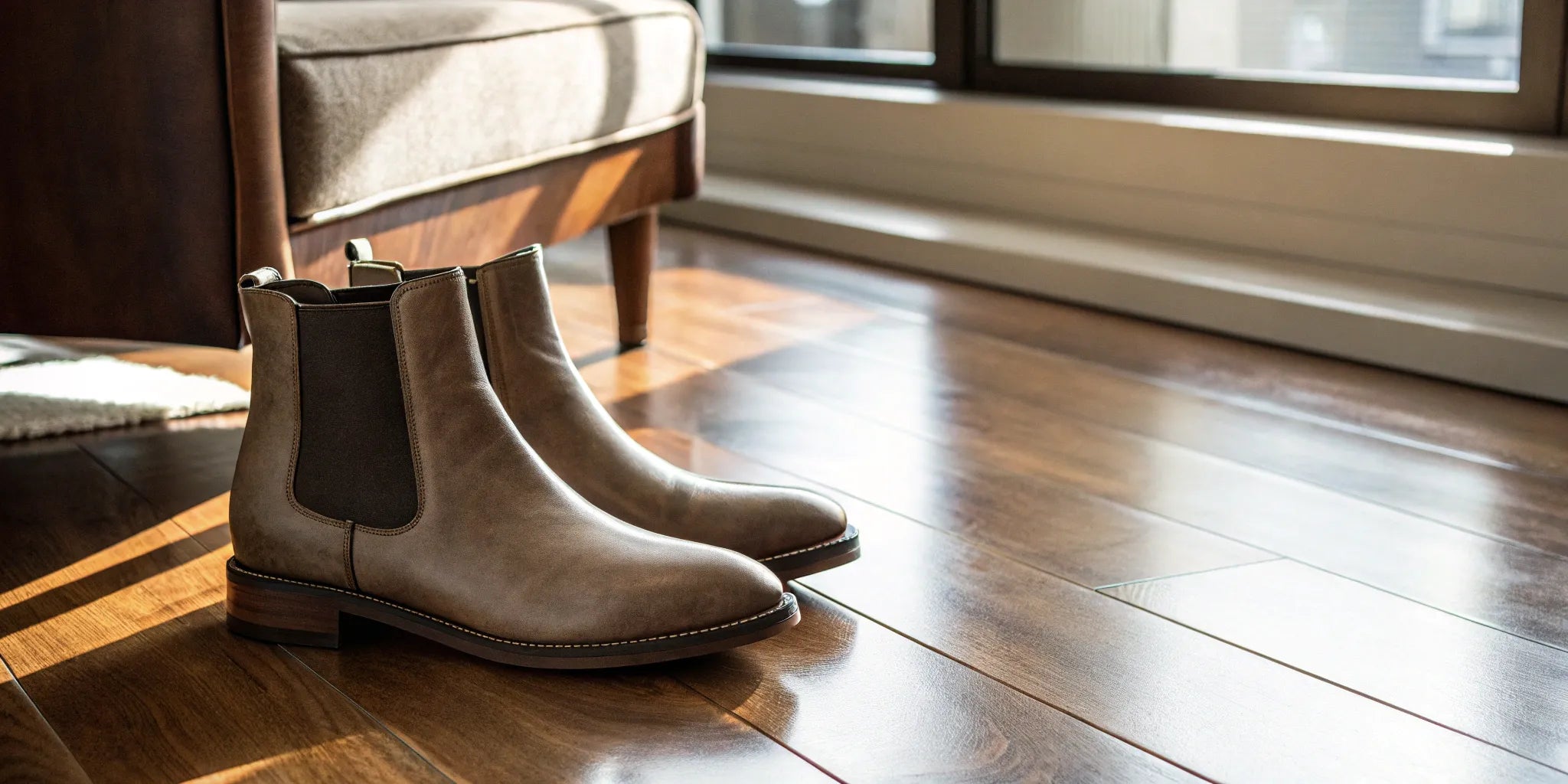 Chelsea boots add height.