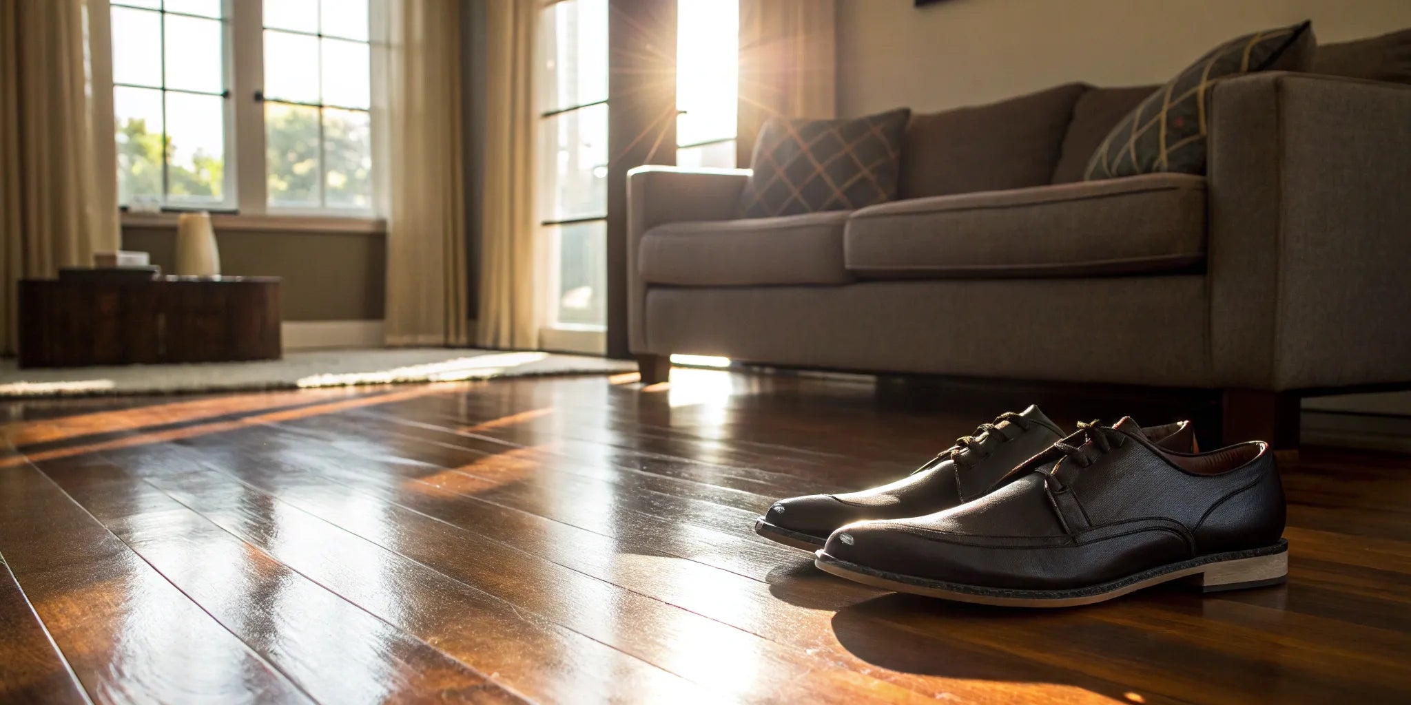 Black dress shoes add 2 inches of height.