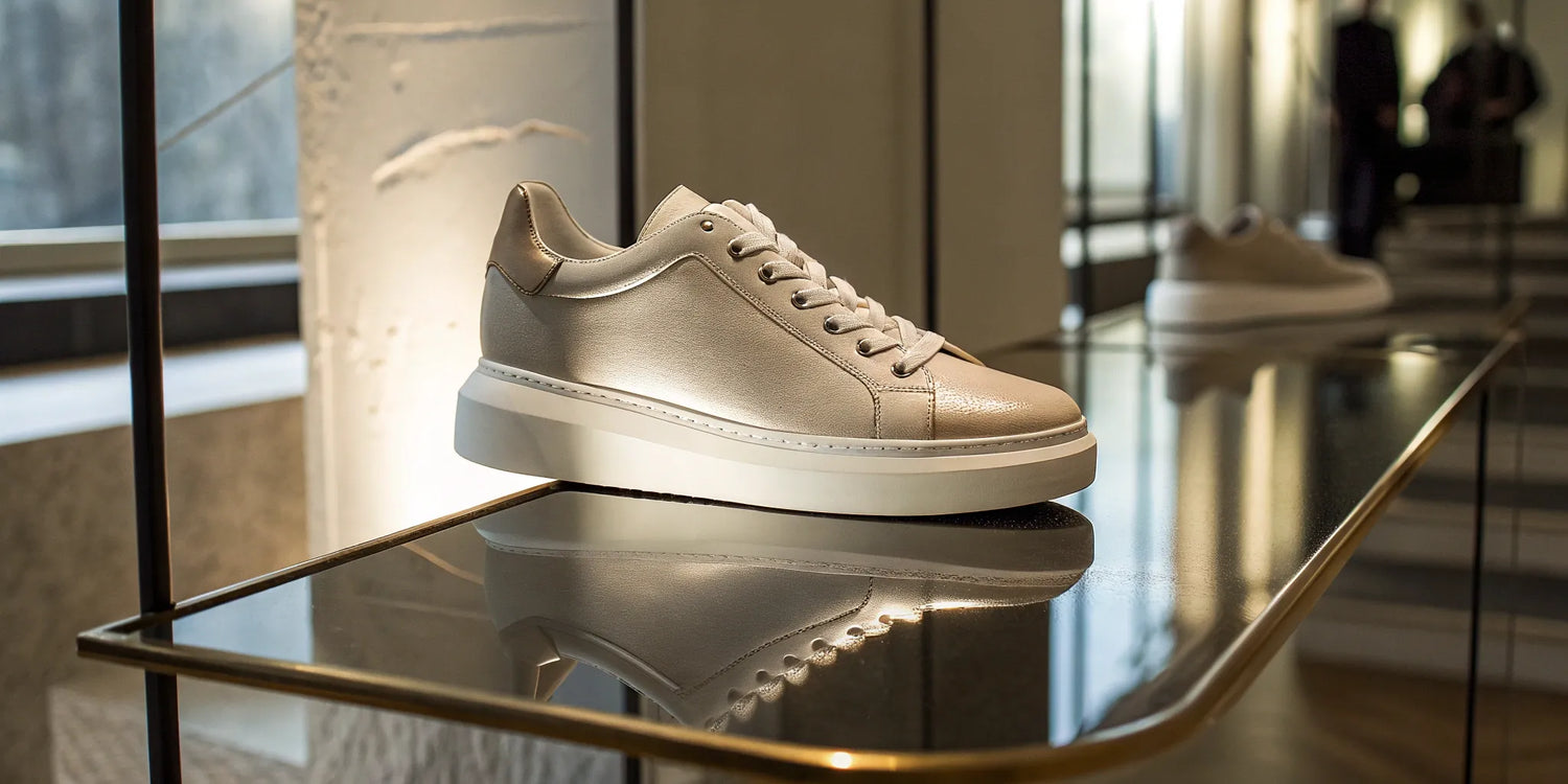 Height-boosting shoes add inches with style.