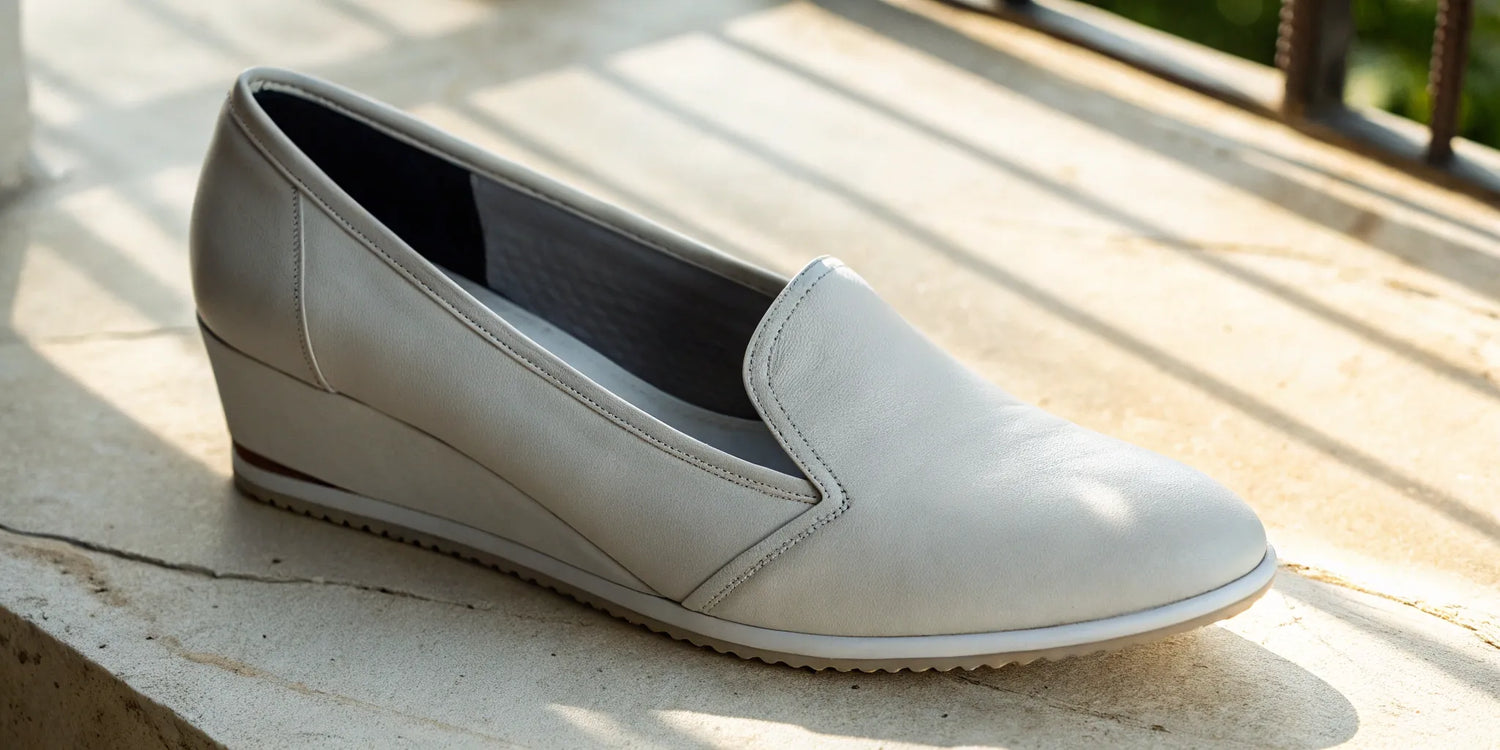 Stylish elevator shoes add height discreetly.