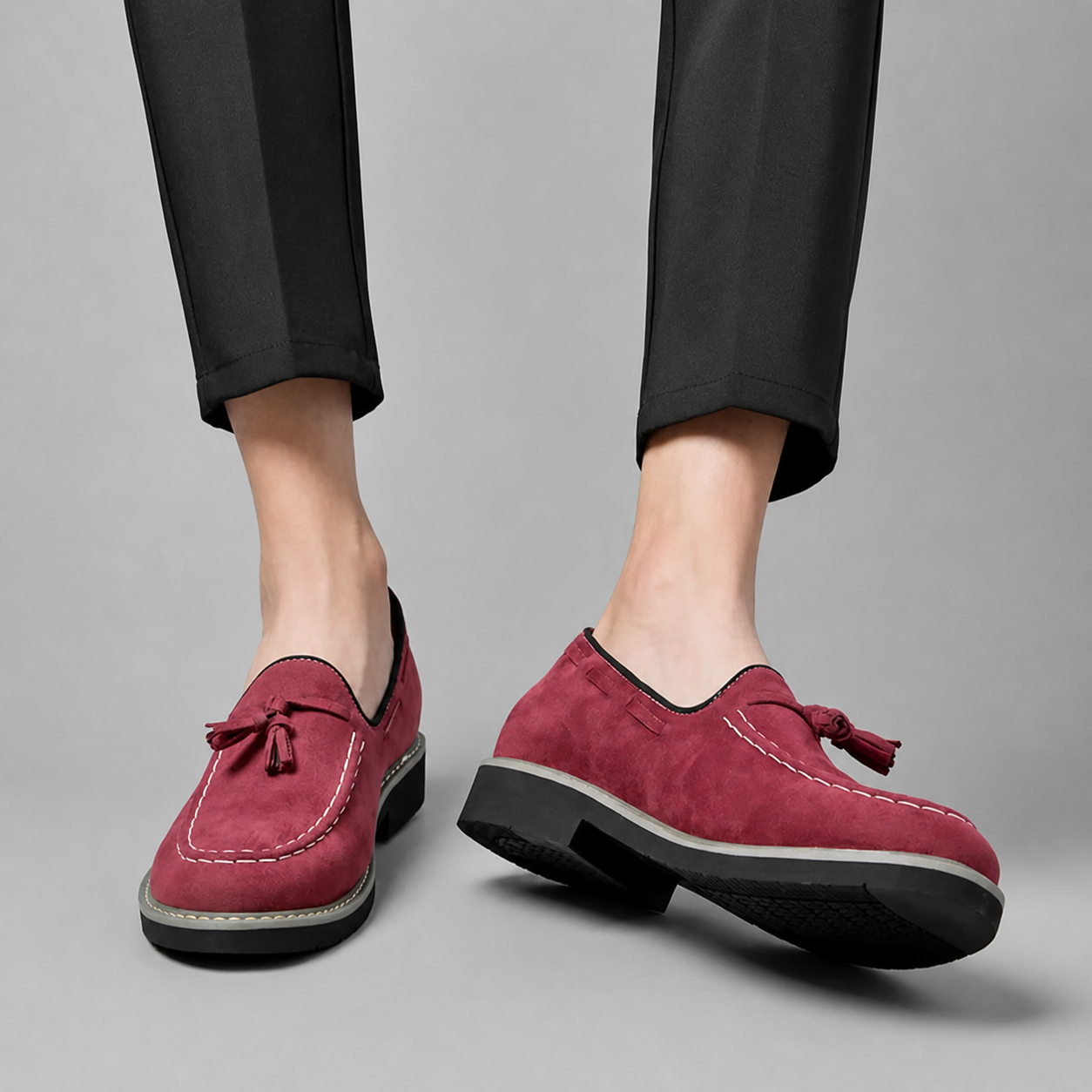 Hudson Tassel Loafers – 7cm (2.7") - Prime Lifts