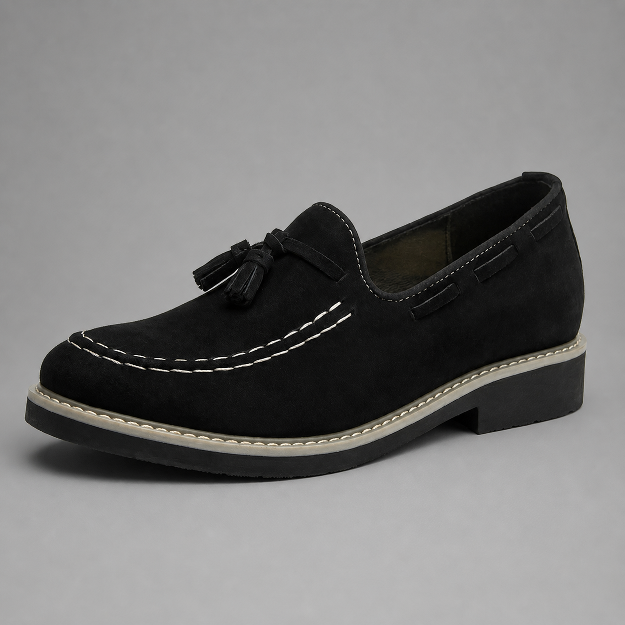 Hudson Tassel Loafers – 7cm (2.7") - Prime Lifts