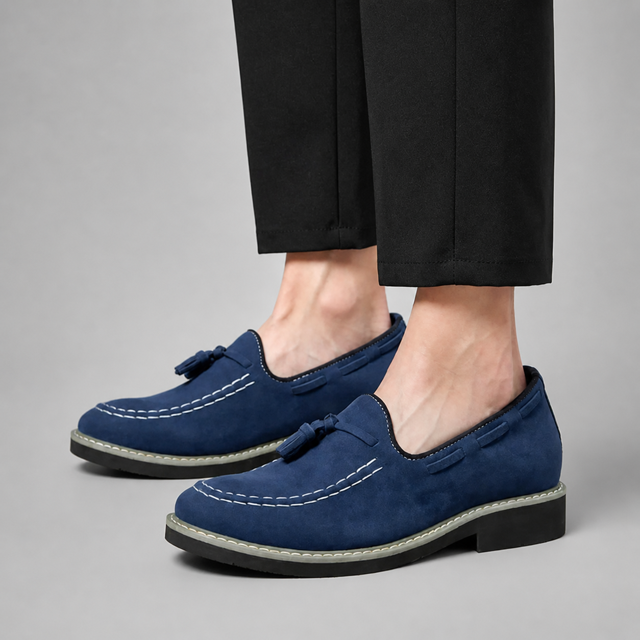 Hudson Tassel Loafers – 7cm (2.7") - Prime Lifts