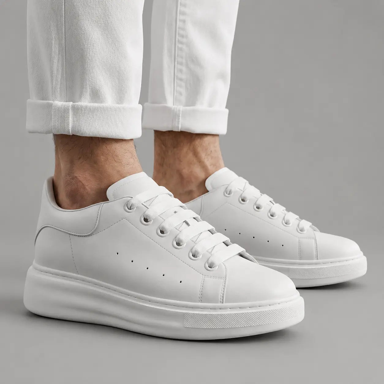 Elevate Leather Sneakers – 8cm (3") - Prime Lifts