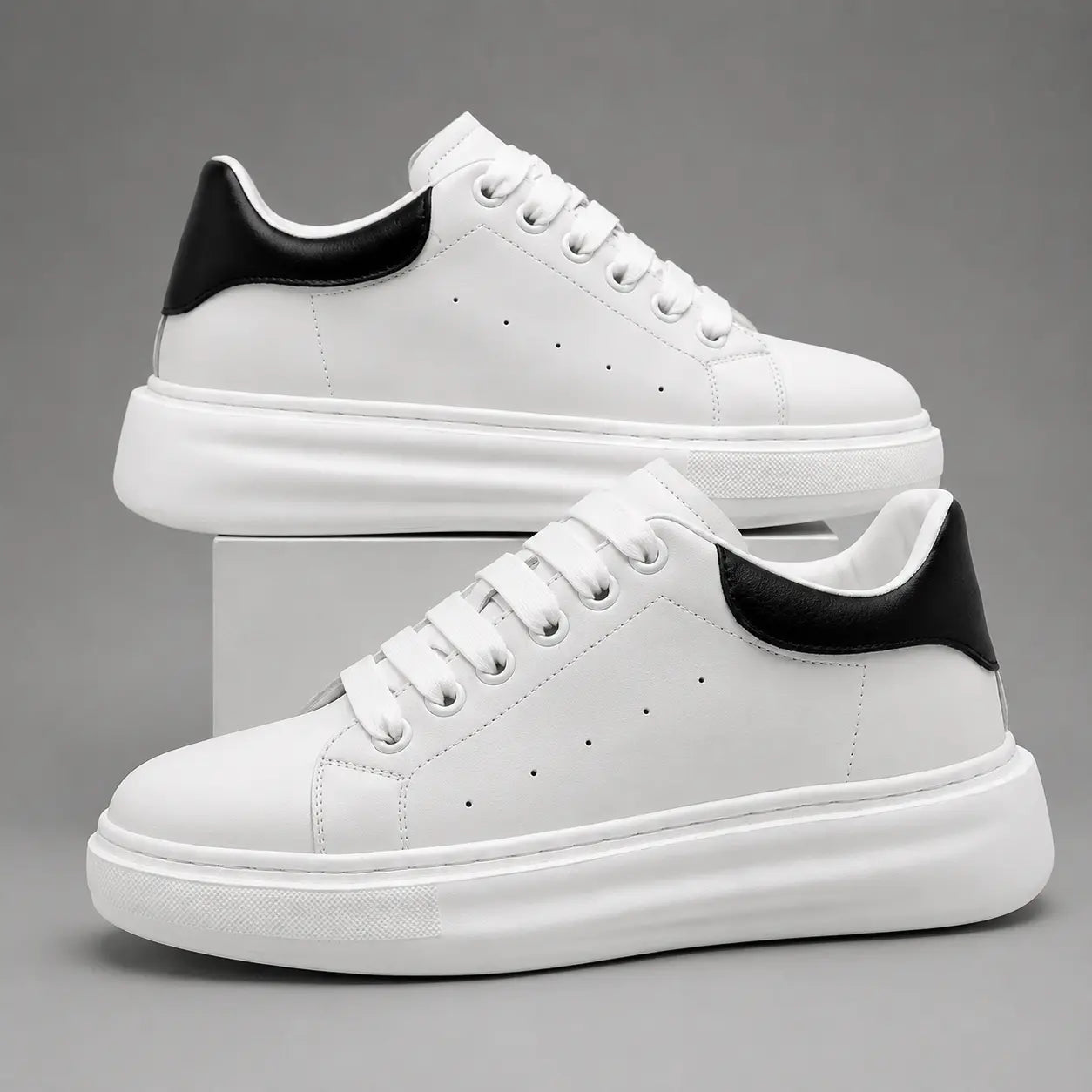 Elevate Leather Sneakers – 8cm (3") - Prime Lifts