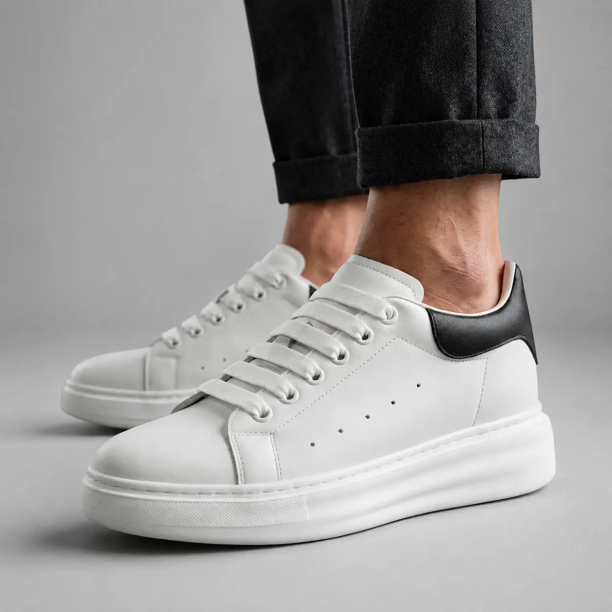 Elevate Leather Sneakers – 8cm (3") - Prime Lifts
